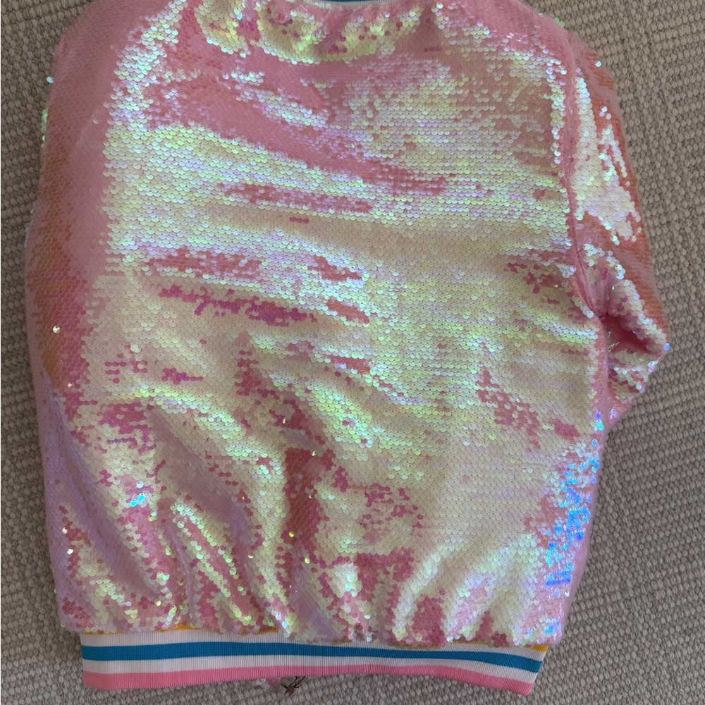 Lola + The Boys Pink and Blue Sequin Jacket